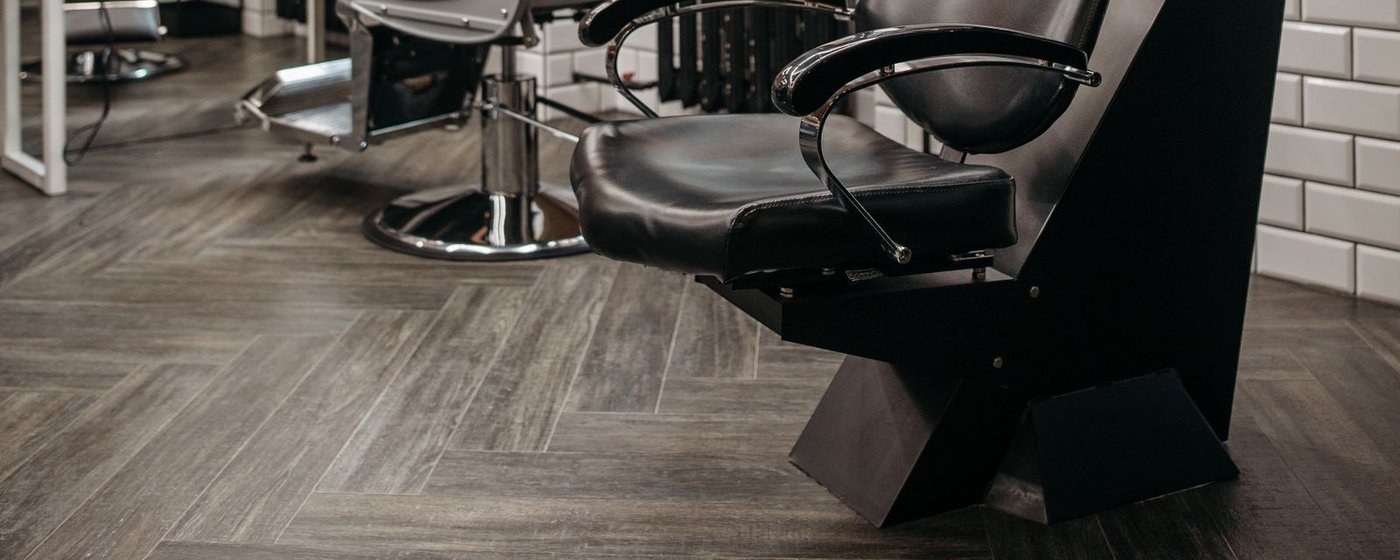 Classic barbershop chair and interior